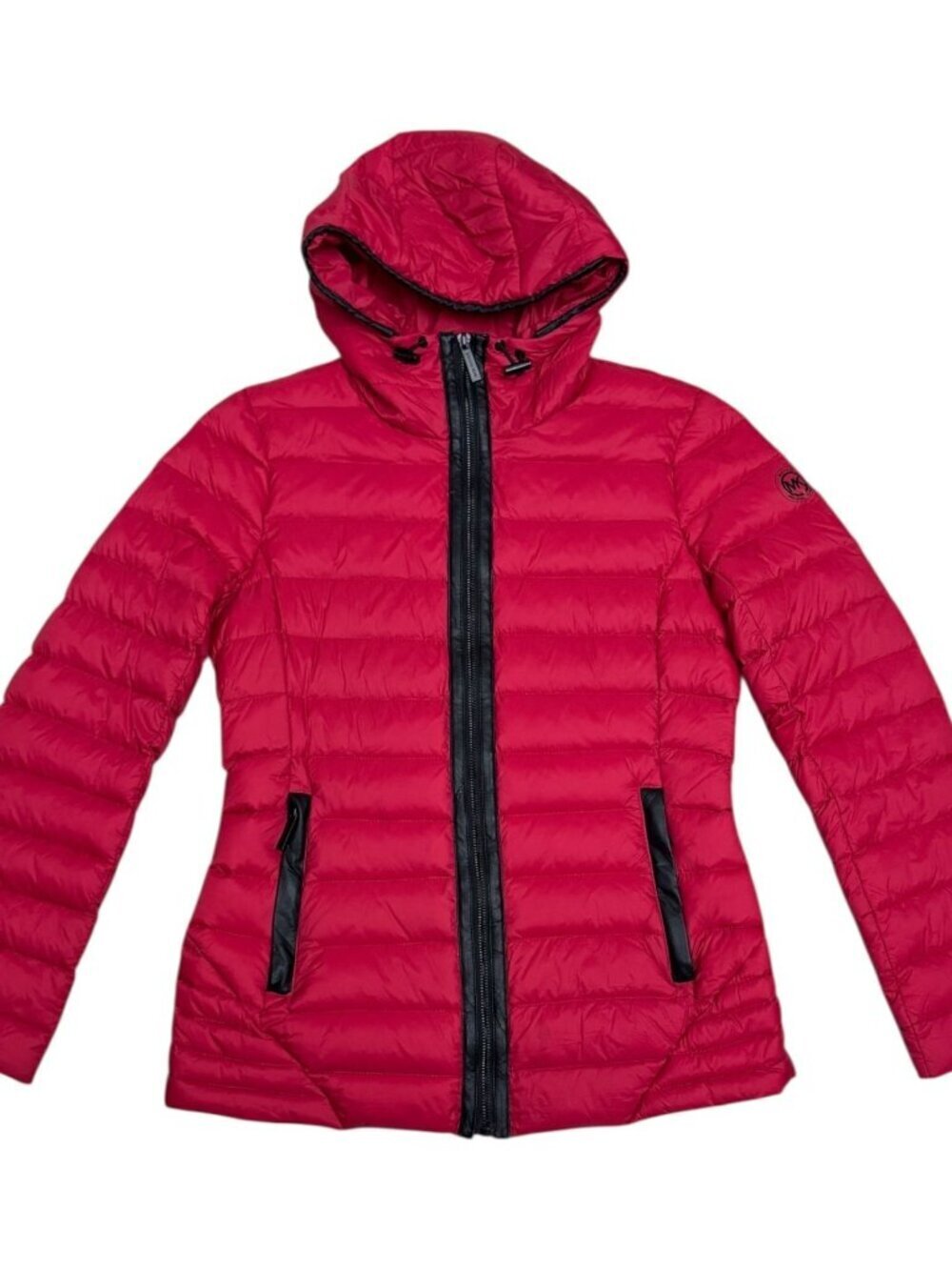 MICHAEL KORS DOWN FILL Packable Red Winter Puffer Parka Jacket Coat Womens Small
